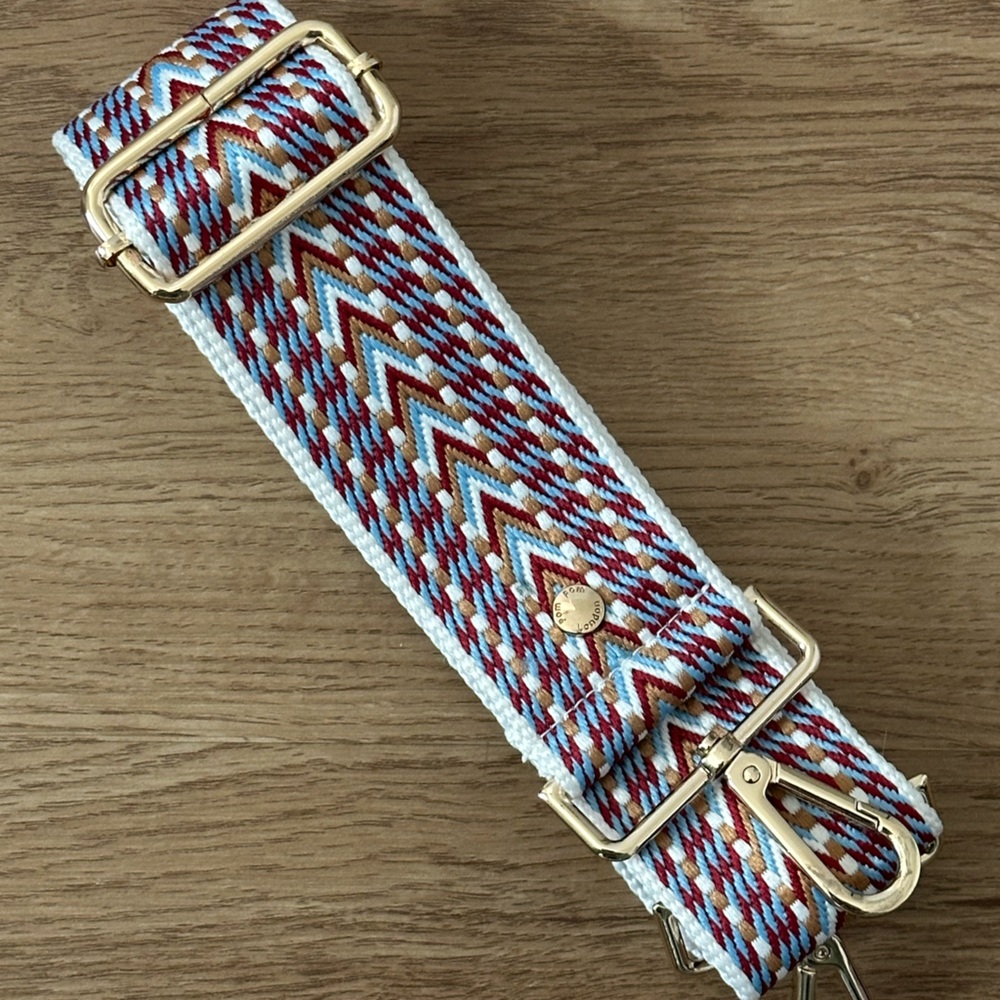 Tribal Zigzag Adjustable Strap Pom Pom London